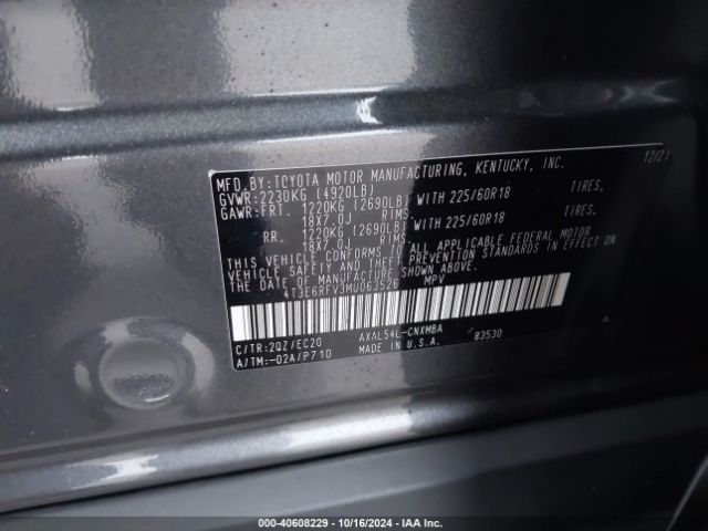 Photo 8 VIN: 4T3E6RFV3MU063526 - TOYOTA RAV4 