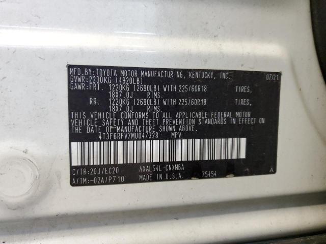 Photo 12 VIN: 4T3E6RFV7MU047328 - TOYOTA RAV4 XSE 