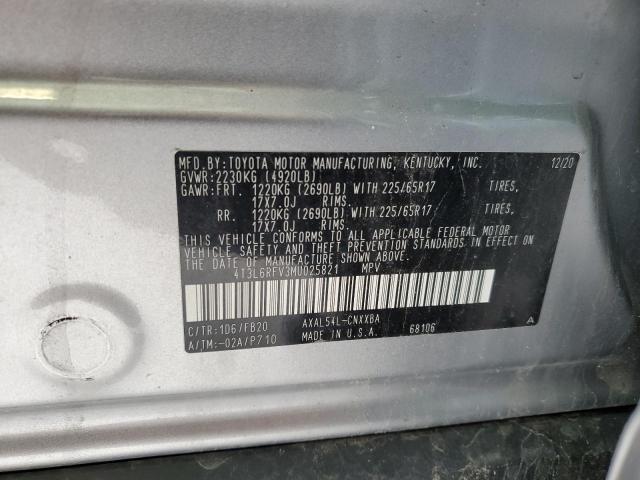 Photo 11 VIN: 4T3L6RFV3MU025821 - TOYOTA RAV4 LE 