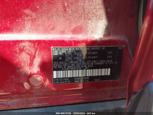 Photo 8 VIN: 4T3LWRFV8MU024230 - TOYOTA RAV4 