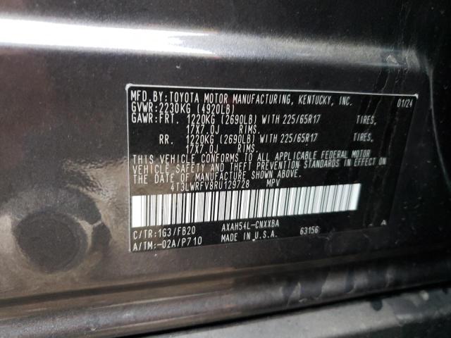 Photo 12 VIN: 4T3LWRFV8RU129728 - TOYOTA RAV4 LE 