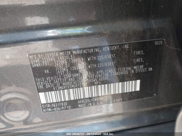 Photo 8 VIN: 4T3M6RFV5MU012752 - TOYOTA RAV4 