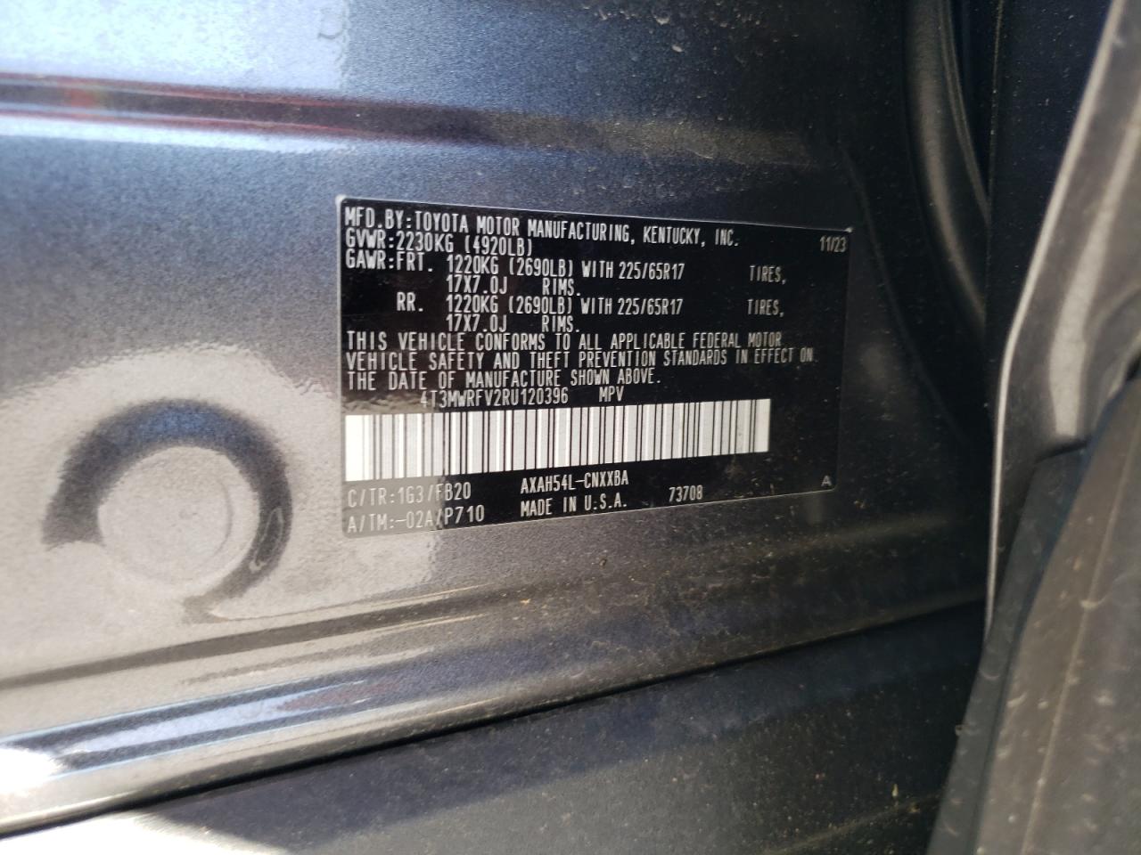 Photo 12 VIN: 4T3MWRFV2RU120396 - TOYOTA RAV 4 