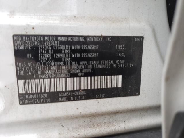 Photo 12 VIN: 4T3MWRFV4MU038632 - TOYOTA RAV4 