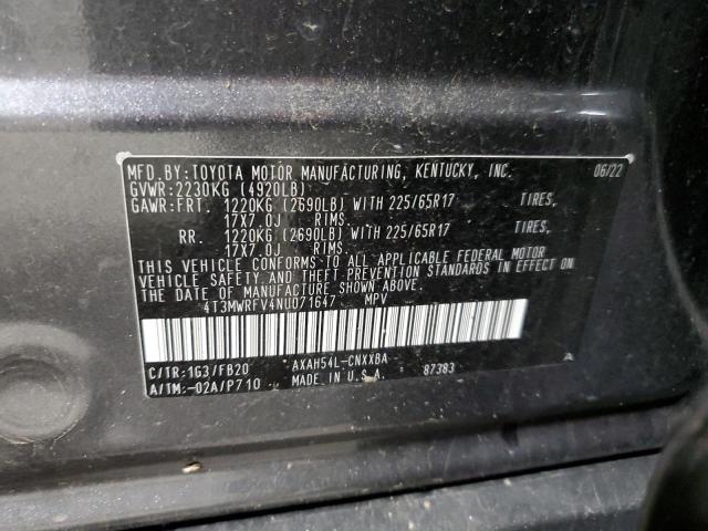 Photo 12 VIN: 4T3MWRFV4NU071647 - TOYOTA RAV4 