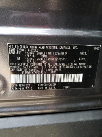 Photo 12 VIN: 4T3MWRFV7NU070315 - TOYOTA RAV4 