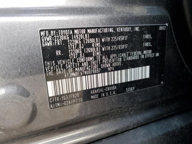 Photo 11 VIN: 4T3MWRFV7NU078897 - TOYOTA RAV4 