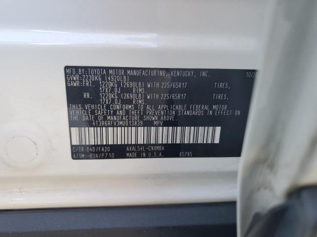 Photo 13 VIN: 4T3R6RFV3MU013839 - TOYOTA RAV4 XLE 