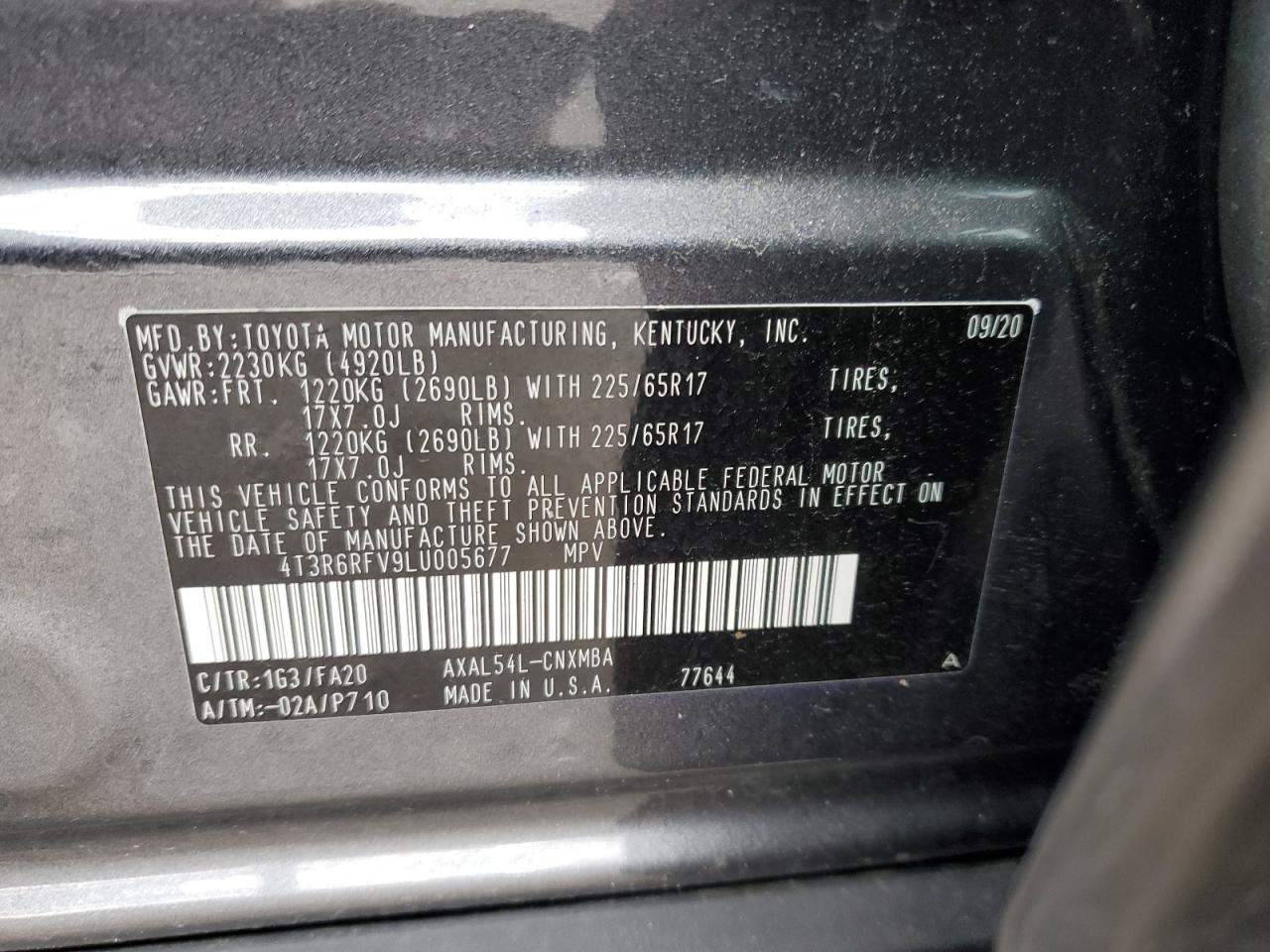 Photo 11 VIN: 4T3R6RFV9LU005677 - TOYOTA RAV 4 