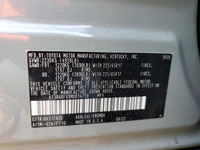 Photo 11 VIN: 4T3R6RFVXMU014759 - TOYOTA RAV4 XLE 