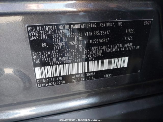 Photo 8 VIN: 4T3RWRFV0RU137381 - TOYOTA RAV4 