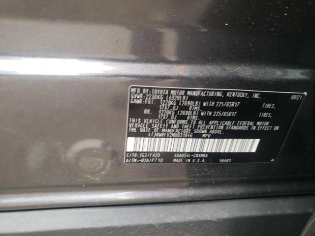 Photo 9 VIN: 4T3RWRFV2MU031846 - TOYOTA RAV4 XLE 