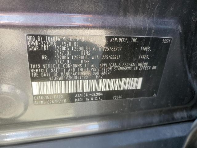 Photo 12 VIN: 4T3RWRFV2MU044189 - TOYOTA RAV4 XLE 