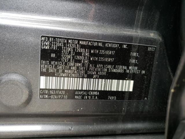 Photo 12 VIN: 4T3RWRFV2NU053718 - TOYOTA RAV4 XLE 