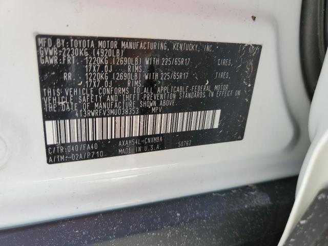 Photo 13 VIN: 4T3RWRFV3MU038353 - TOYOTA RAV4 XLE 