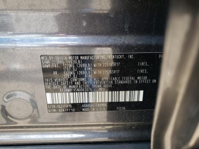 Photo 9 VIN: 4T3RWRFV5NU063076 - TOYOTA RAV4 XLE 