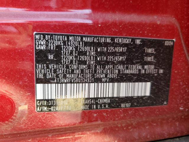 Photo 13 VIN: 4T3RWRFV5RU134931 - TOYOTA RAV4 XLE 