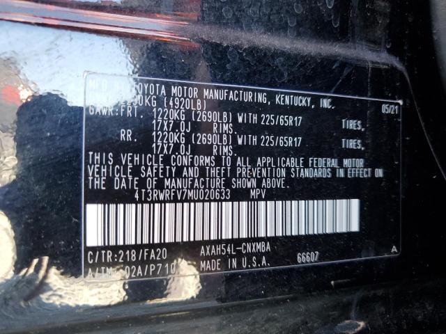 Photo 12 VIN: 4T3RWRFV7MU020633 - TOYOTA RAV4 XLE 