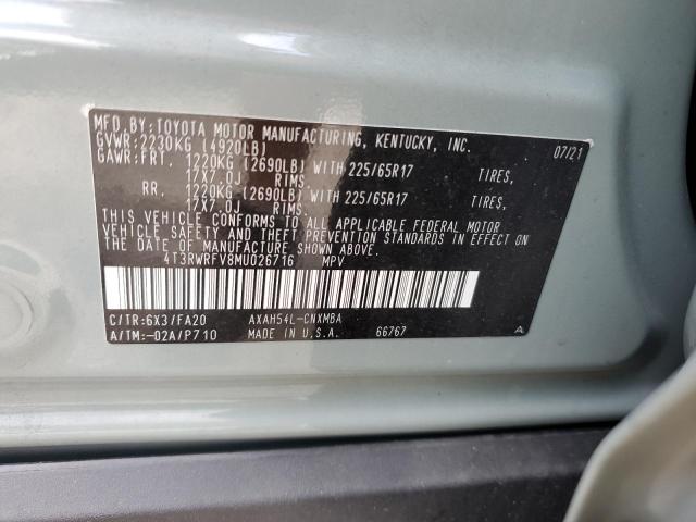 Photo 12 VIN: 4T3RWRFV8MU026716 - TOYOTA RAV4 XLE 