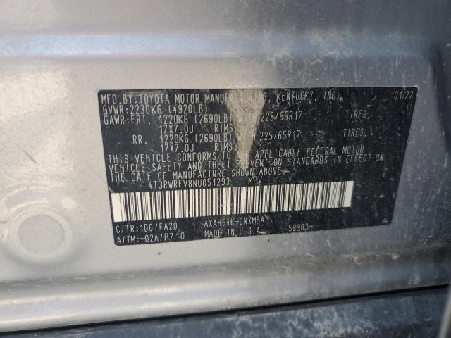 Photo 13 VIN: 4T3RWRFV8NU051293 - TOYOTA RAV4 XLE 