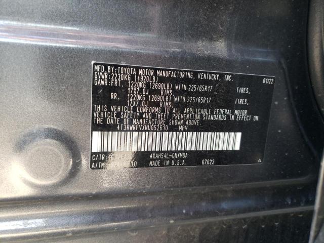 Photo 13 VIN: 4T3RWRFVXNU052610 - TOYOTA RAV4 XLE 