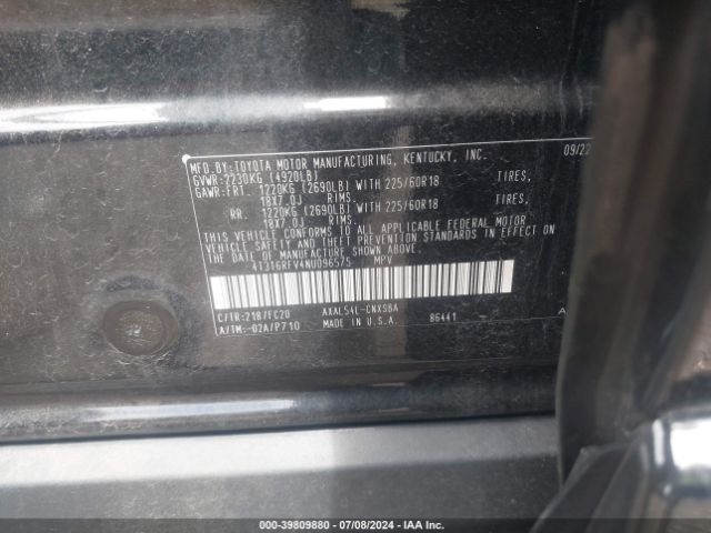 Photo 8 VIN: 4T3T6RFV4NU096575 - TOYOTA RAV4 