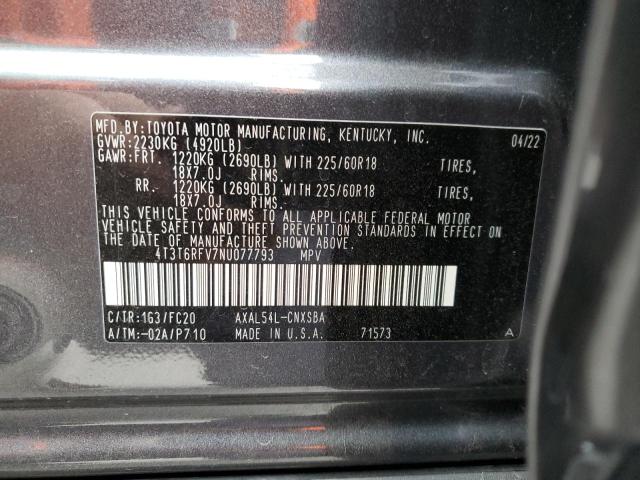 Photo 11 VIN: 4T3T6RFV7NU077793 - TOYOTA RAV4 