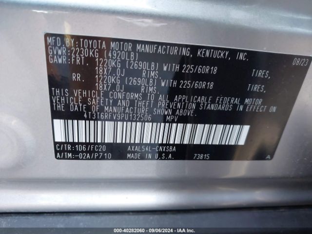 Photo 8 VIN: 4T3T6RFV9PU132506 - TOYOTA RAV4 