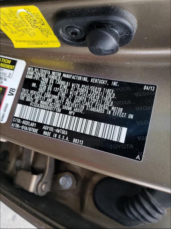 Photo 9 VIN: 4T3ZA3BB0DU077196 - TOYOTA VENZA LE 