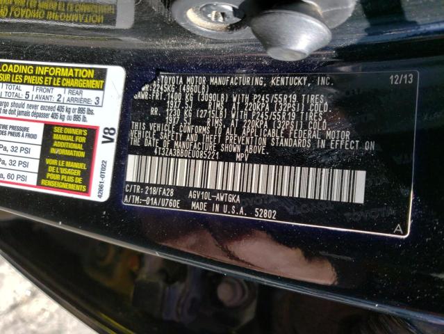 Photo 12 VIN: 4T3ZA3BB0EU085221 - TOYOTA VENZA LE 