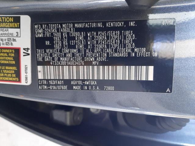 Photo 11 VIN: 4T3ZA3BB1AU034076 - TOYOTA VENZA 