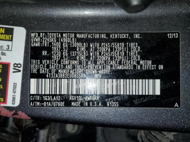 Photo 12 VIN: 4T3ZA3BB2EU085589 - TOYOTA VENZA 