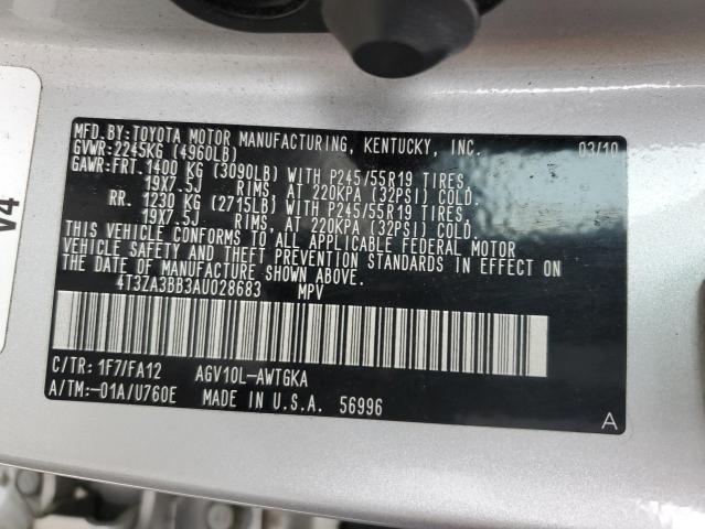 Photo 11 VIN: 4T3ZA3BB3AU028683 - TOYOTA VENZA 