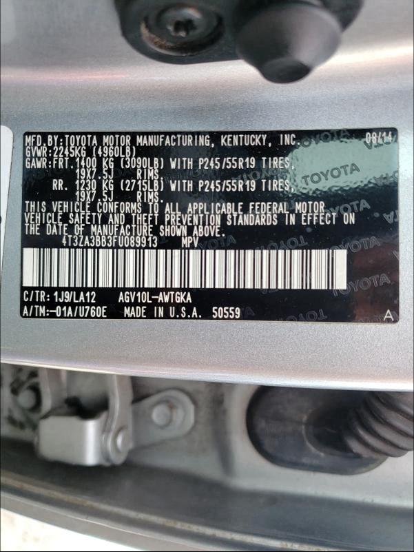 Photo 9 VIN: 4T3ZA3BB3FU089913 - TOYOTA VENZA LE 