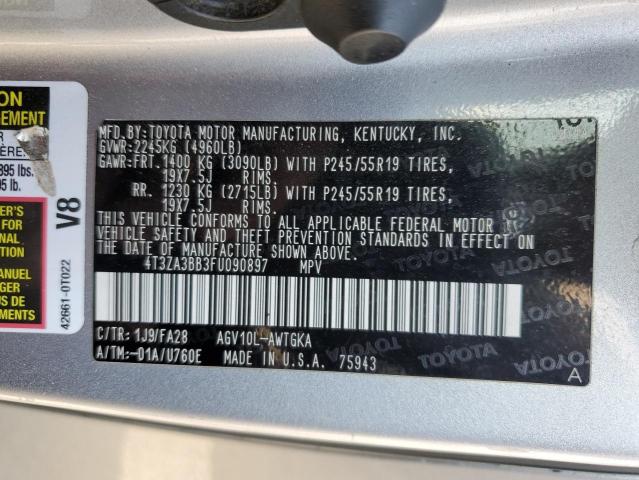 Photo 12 VIN: 4T3ZA3BB3FU090897 - TOYOTA VENZA LE 