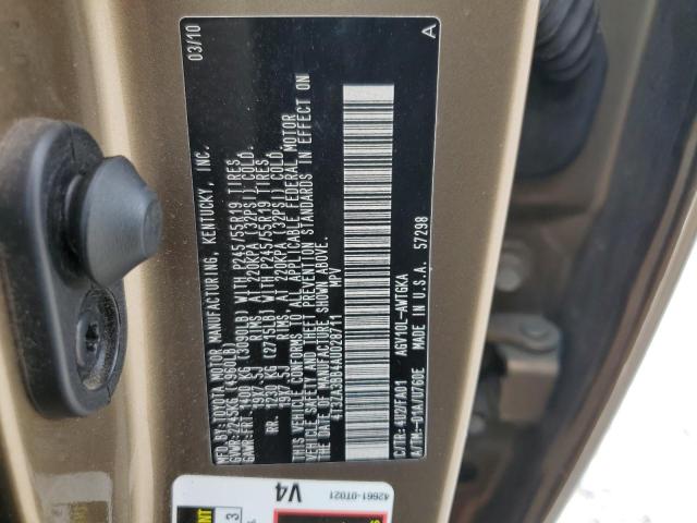 Photo 12 VIN: 4T3ZA3BB4AU028711 - TOYOTA VENZA 