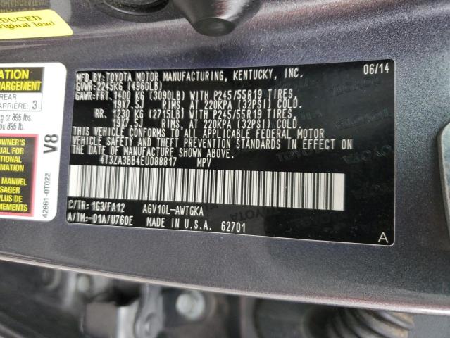 Photo 12 VIN: 4T3ZA3BB4EU088817 - TOYOTA VENZA LE 