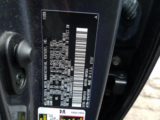 Photo 9 VIN: 4T3ZA3BB6AU021243 - TOYOTA VENZA 