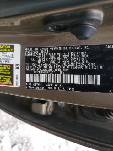 Photo 9 VIN: 4T3ZA3BB6DU076537 - TOYOTA VENZA LE 