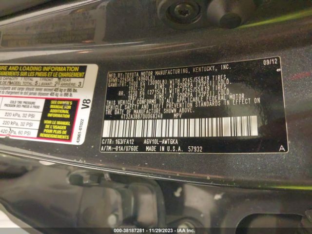 Photo 8 VIN: 4T3ZA3BB7DU068348 - TOYOTA VENZA 