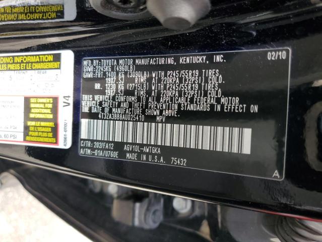 Photo 12 VIN: 4T3ZA3BB8AU025410 - TOYOTA VENZA 