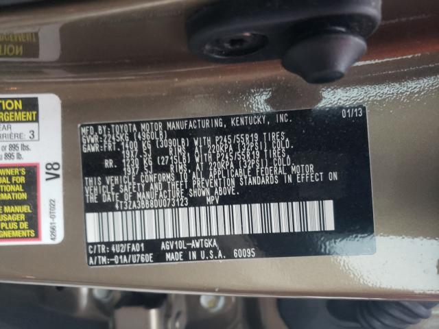 Photo 9 VIN: 4T3ZA3BB8DU073123 - TOYOTA VENZA LE 