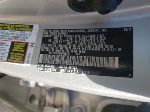 Photo 9 VIN: 4T3ZA3BB9AU026663 - TOYOTA VENZA 