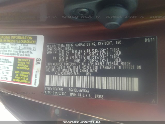 Photo 8 VIN: 4T3ZA3BB9BU042654 - TOYOTA VENZA 