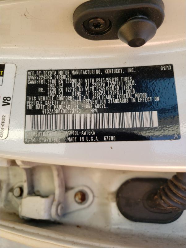 Photo 9 VIN: 4T3ZA3BBXDU073723 - TOYOTA VENZA LE 