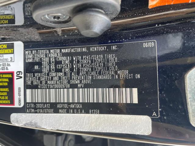 Photo 9 VIN: 4T3ZE11A19U009708 - TOYOTA VENZA 