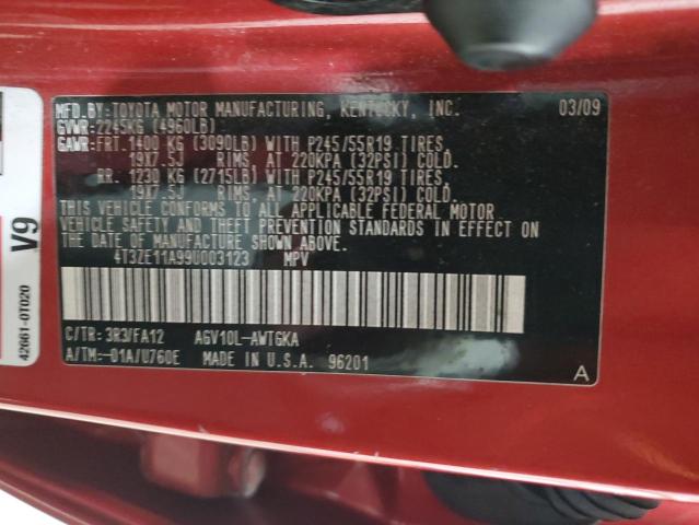 Photo 11 VIN: 4T3ZE11A99U003123 - TOYOTA VENZA 