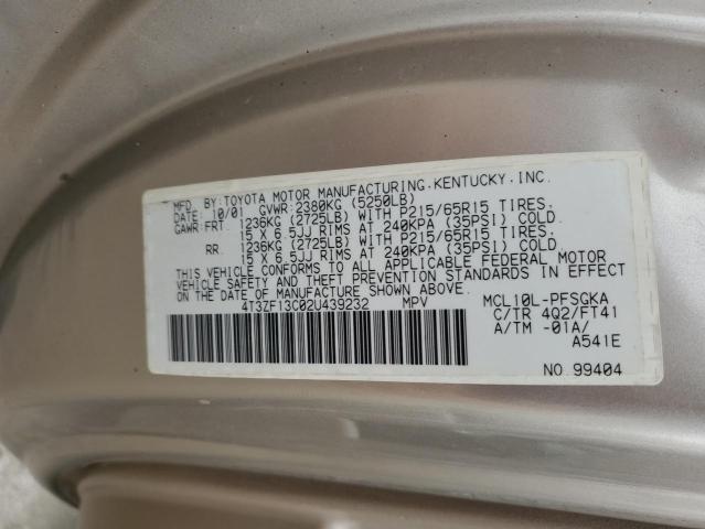 Photo 12 VIN: 4T3ZF13C02U439232 - TOYOTA SIENNA LE 