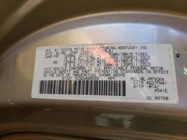 Photo 9 VIN: 4T3ZF13C32U466599 - TOYOTA SIENNA LE 