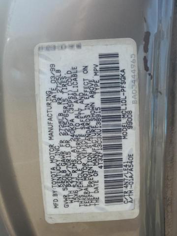 Photo 12 VIN: 4T3ZF13C3XU138915 - TOYOTA SIENNA LE 